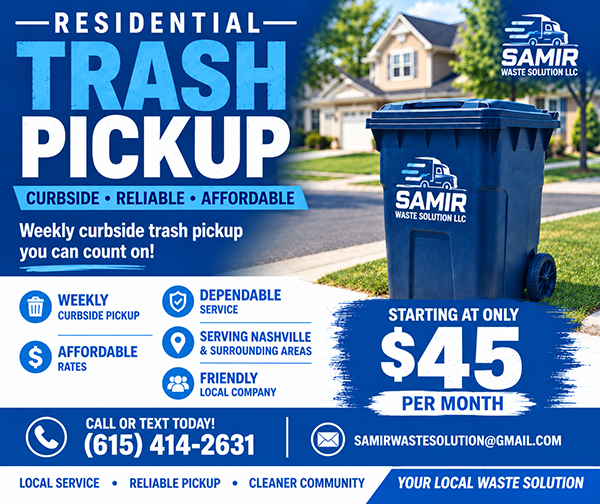 Residential Trash Pickup Service